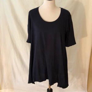 Trapeze top navy cotton size medium